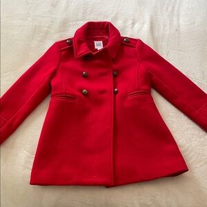 GAP Vibrant Red Double-Breasted Coat